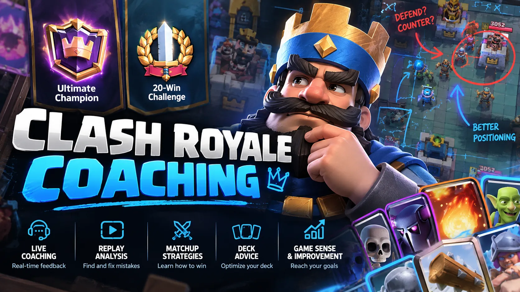 Master Clash Royale: Ultimate Champion & 20-Win Coaching